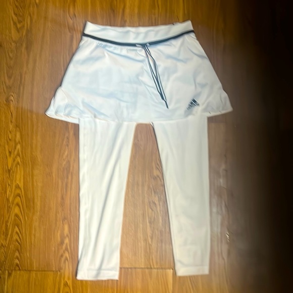 adidas Pants & Jumpsuits White Capri Tennis Skirt Leggings Adidas